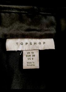 Topshop Keyhole Short Sleeve Crop