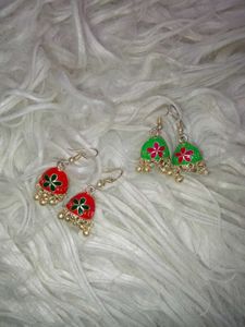 Jhumka Earrings - Colorful Set