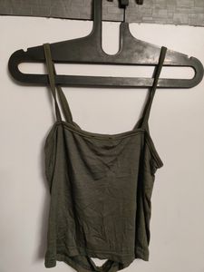 Crop Top Mehendi Colour (Olive Green)