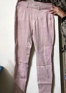Pink Stretch Skinny Jeggings