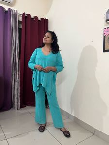 Stylish Turquoise Co-ord Set
