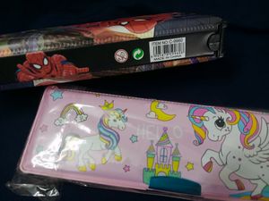 Unicorn And Spiderman Pencil Box