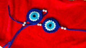 Evil Eye Crochet Bracelet