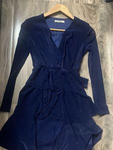 Elegant Blue Tiered Dress og SHEIN