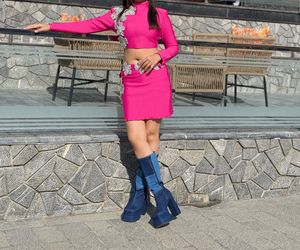 Denim Long Boots