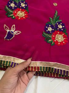 new heavy rani saree