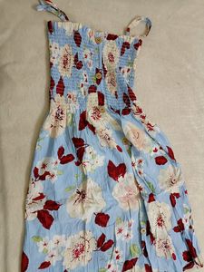 Beautiful Cotton Fabric Knee Length Frock .. Sleeveless....With Beautiful Print ..😍✨