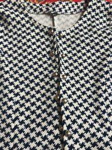 White And Blue Dots Blazer