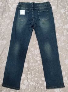 Blue Straight Leg Jeans