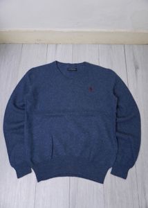Ralph Lauren Blue V-Neck Sweater