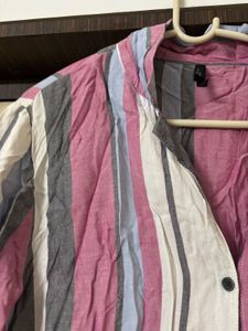 Striped Button-Up Top