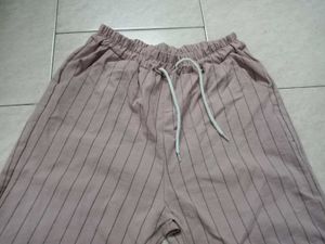 Casual Pink Stripes Pants