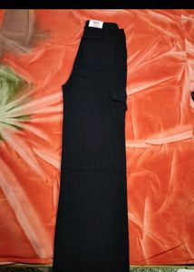 Wide Leg Black Cargo Pants