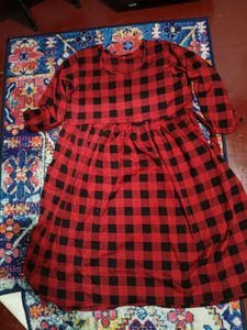 Red & Black Buffalo Plaid Dress