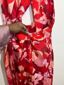 Floral Halter Midi Dress