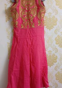 Cute Pink Anarkali Dress