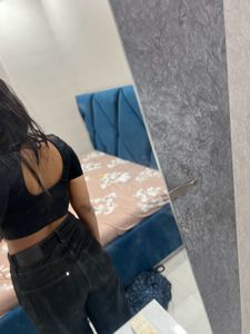 Black Cropped T-Shirt