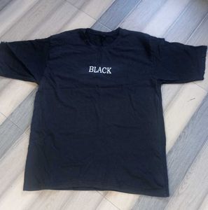 Black Text Graphic T-Shirt