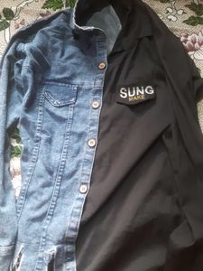 Two-Tone Denim Jacket