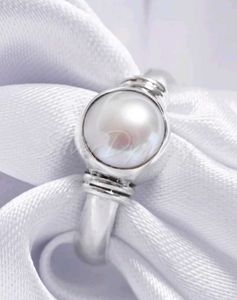 Real Silver Pearl Ring