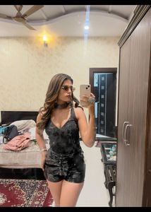 Combo Top And Shorts Black Colour