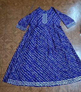 Blue Printed anarkali 💙