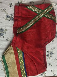 Red Embellished Blouse