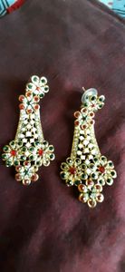 heavy pearl  stone diamond partywear earings