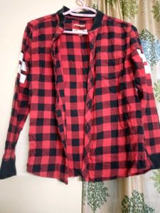 Black And Res Shirt