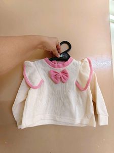 Kookir Kids Adorable Pink Bow Baby Top And Bottom