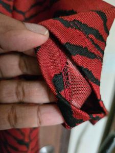 Zara Red &amp; Black Animal Print Dress