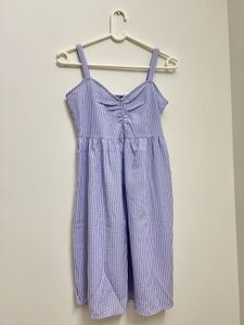 Lilac Gingham Checkered Sundress