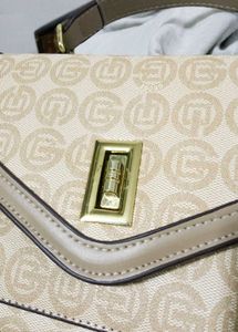 Old Money Luxurious Beige Patterned Handbag