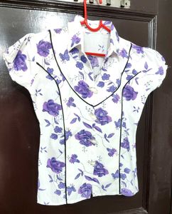 Floral Print Top💙 pure cotton 💚