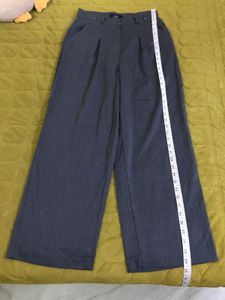 Highrise Stretchy Gray Wide Leg Pants Waist 28-30
