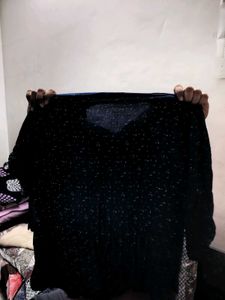 Navy Print Blouse