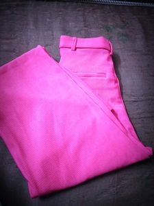Dark Pink Colour Cotrise Pant