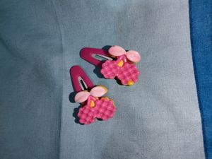 Hair Clips And Pearl Earring For Girls