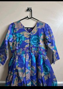 Blue Flowerl Dress