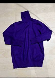 Purple Turtleneck Sweatshirt