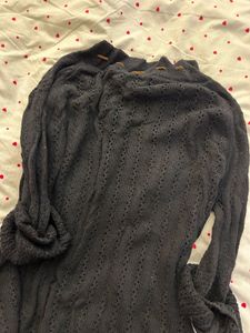 Stylish Black Knit Sweater