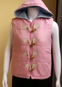 Puffer Vest with Toggle Details