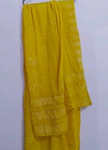 Yellow Printed Dupatta