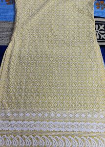 Yellow Embroidered Kurta