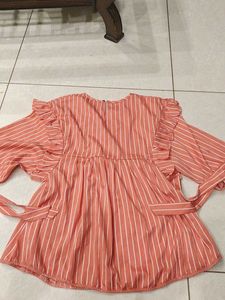 Striped Ruffle Top
