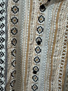 Patterned Short Sleeve Button Up