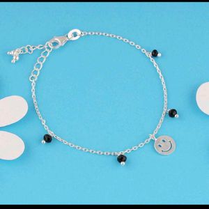 Giva 925 Real Silver Kids Smily Anklet (2 Pieces)