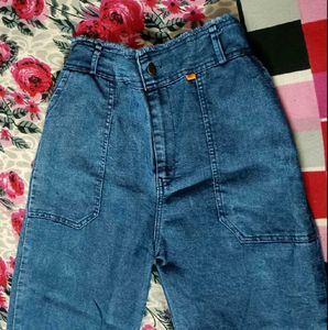 Blue Denim Trouser With Top