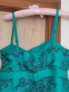 Strappy Satin Top With Empire Waist