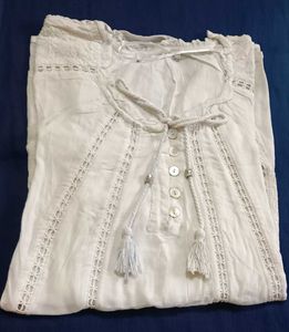 White Embroidered Top